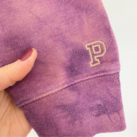 Hand Painted Floral Mandala Hoodie Womens Small Sweatshirt Pullover Pink Pocket - Picture 8 of 14